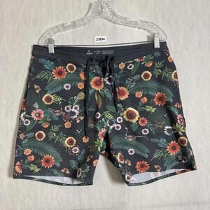 Roark Women's Size Large Floral Printed 6" Inseam Summer Board Shorts